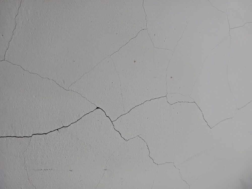 Cracks in a wall